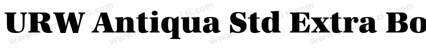 URW Antiqua Std Extra Bold Wide字体转换